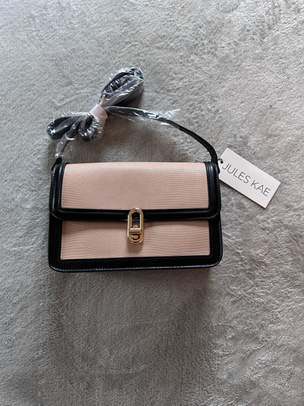 Jules Kae Mia Crossbody in Blush Lizard - Anthropologie - Vegan Leather - Picture 3 of 6